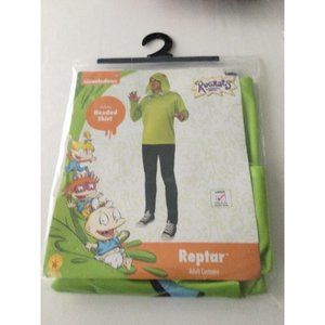 Nickelodeon Rugrats Reptar Mens Halloween Costume Hooded Shirt Rubies SZ L